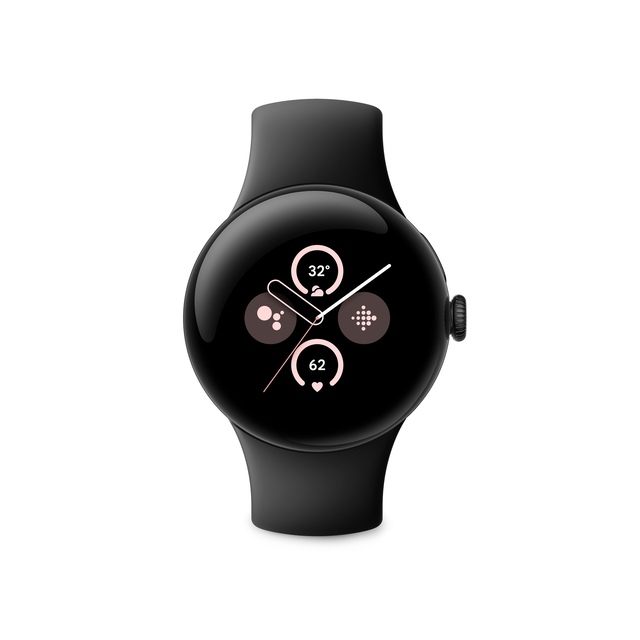 Google Pixel Watch2 WiFi - Black Front_Flat