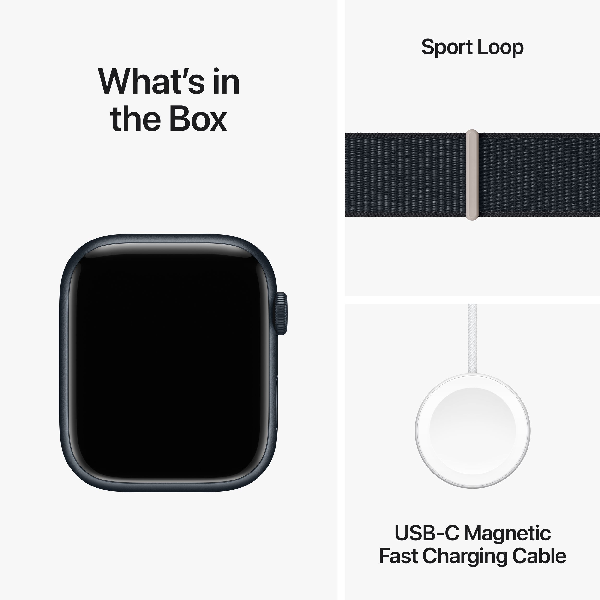 Apple Watch Series 9 (GPS) 45mm Midnight with Midnight Sport Loop Composite_or_Mixed