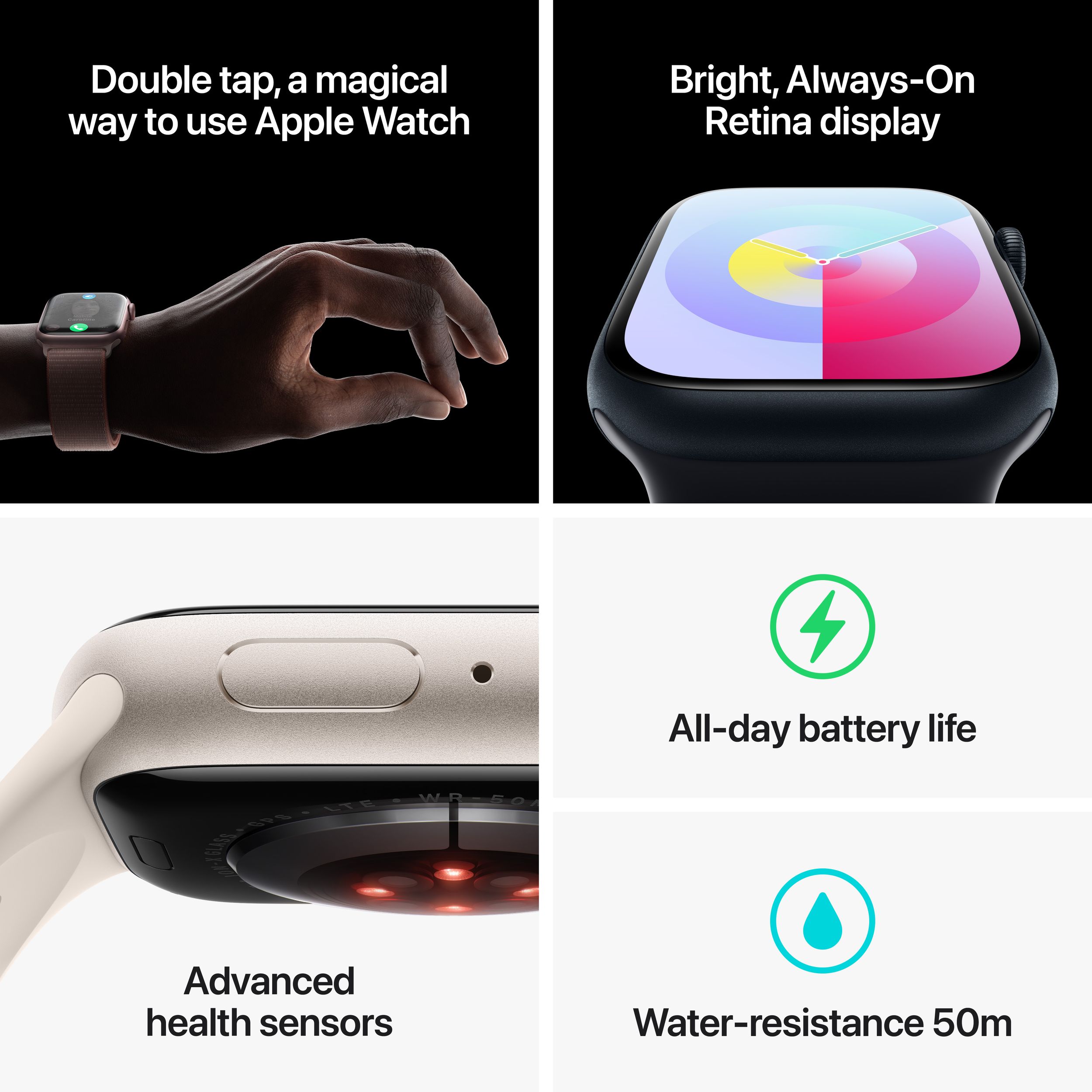 Apple Series 9 (GPS + LTE) 41mm Smartwatch with Sport Loop Composite_or_Mixed
