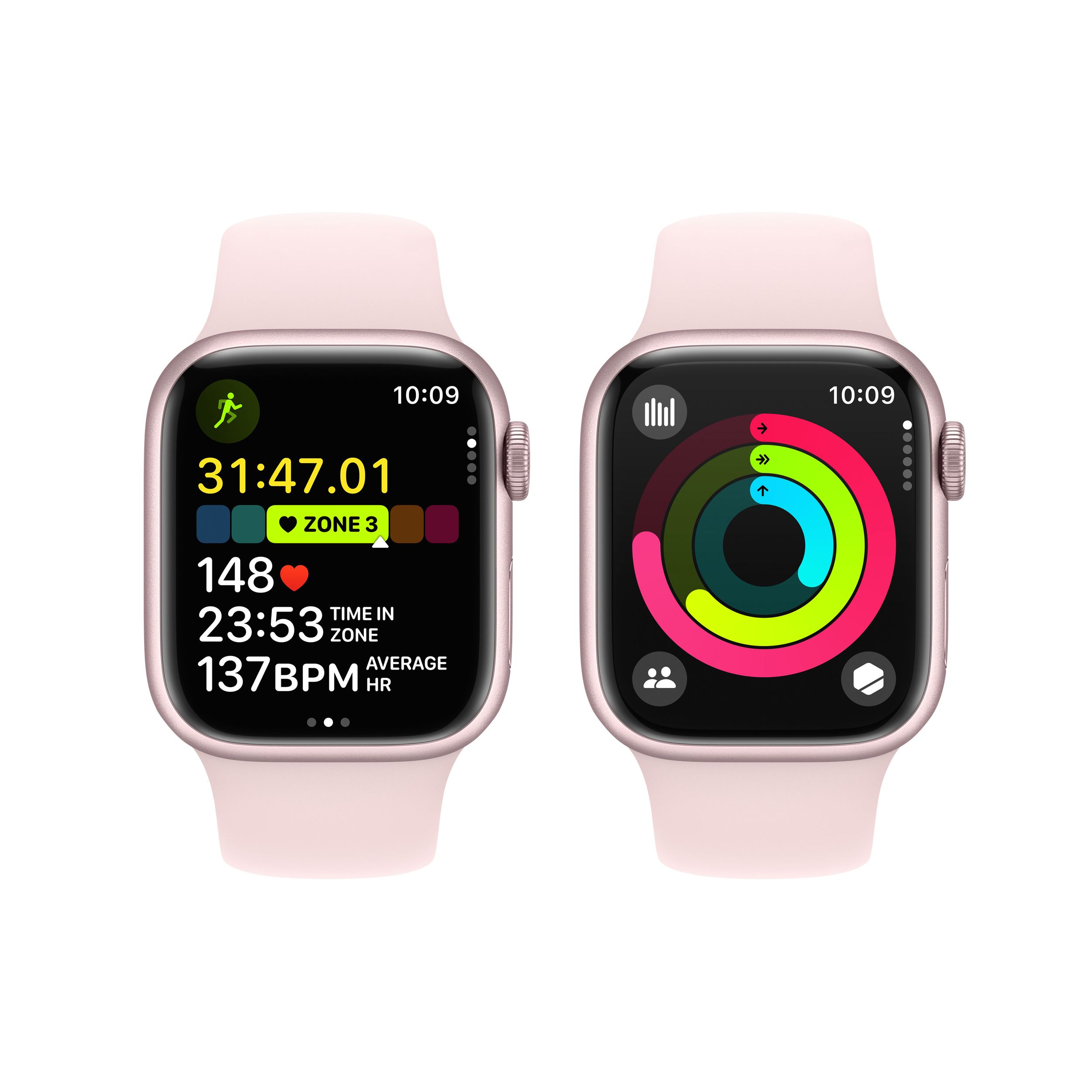 Apple Watch Series 9 GPS 41mm Pink Aluminium Case with Pink Sport Band SportChek