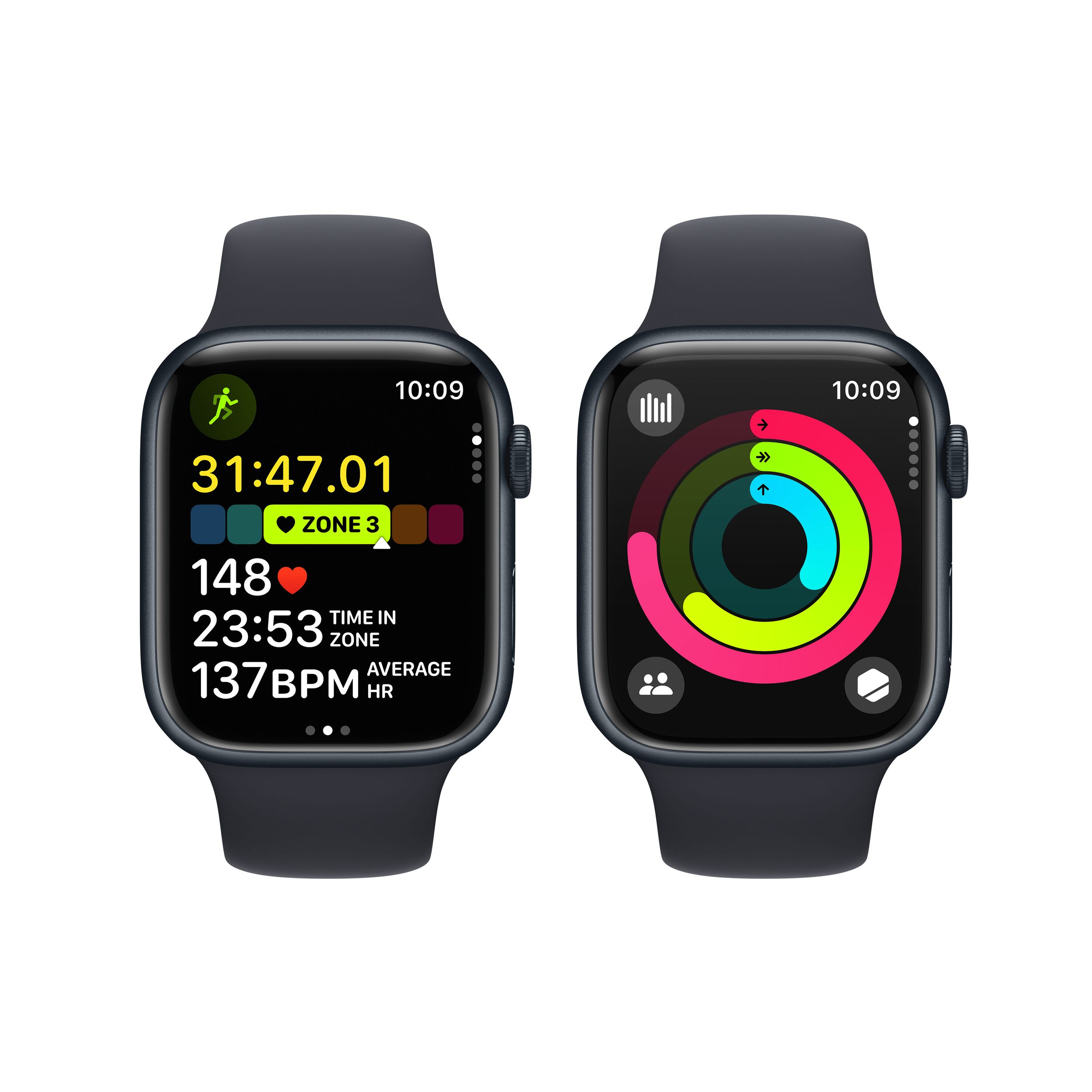 Apple Watch Series 9 (GPS) with Sport Band Front_Flat