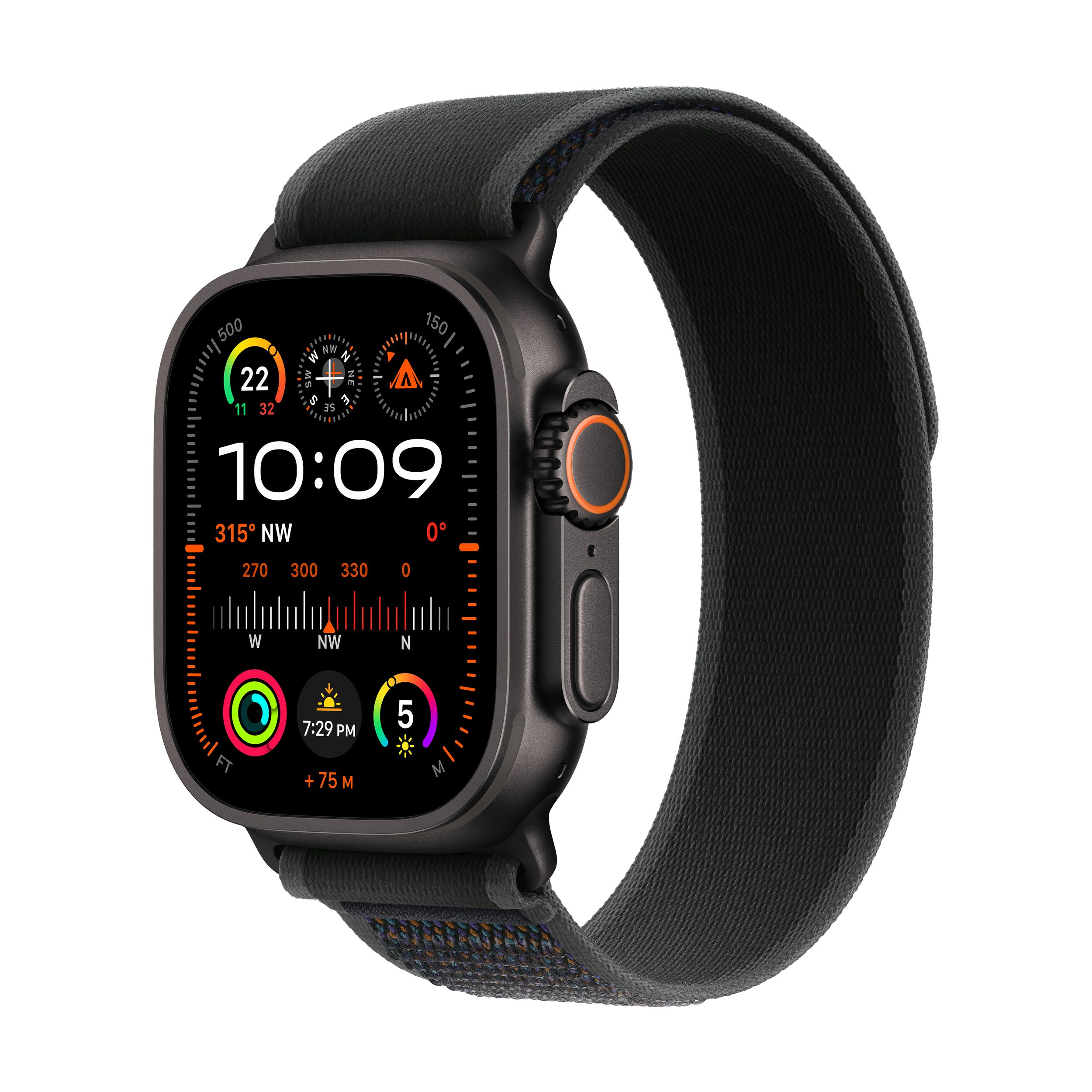 Apple Watch Ultra 2 (GPS+LTE) with Alpine Loop - M/L Front_Three_Fourths_Angled_Left