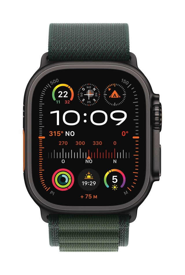 Apple Watch Ultra 2 (GPS+LTE) with Alpine Loop - S/M Front_Flat