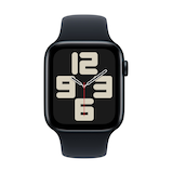 Apple Watch SE 2nd Gen (GPS) 44mm Midnight with Midnight Sport Band Front_Flat