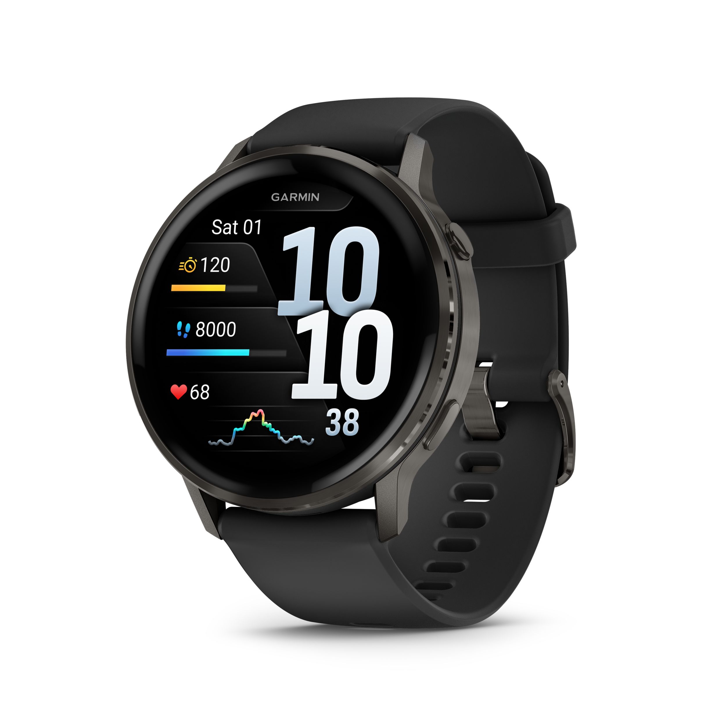 Garmin Venu 4 45 Mm Fitness Watch with Sleep and Stress Monitoring Front_Angled_Left