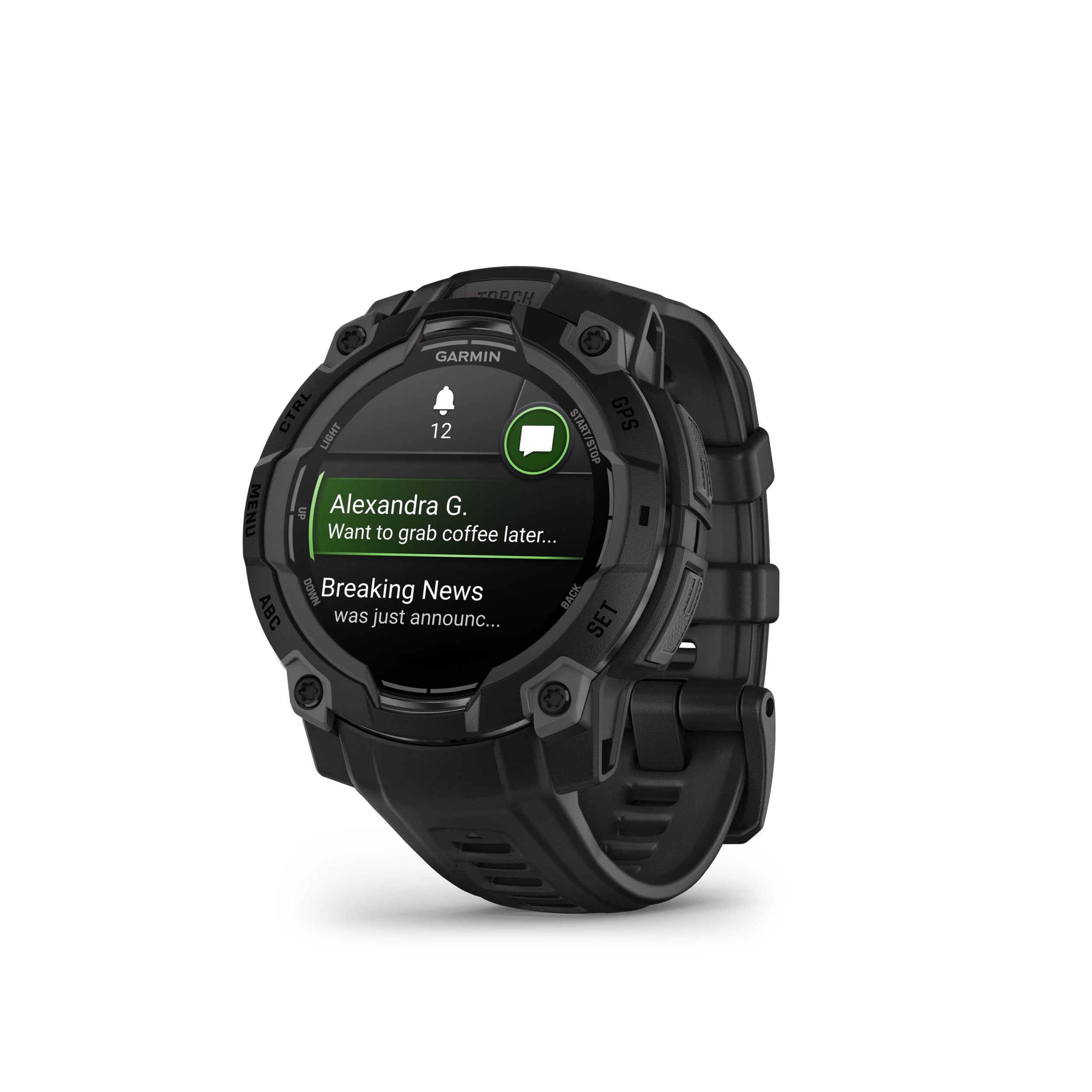 Garmin Instinct® 3 45Mm Fitness Watch Front_Angled_Left