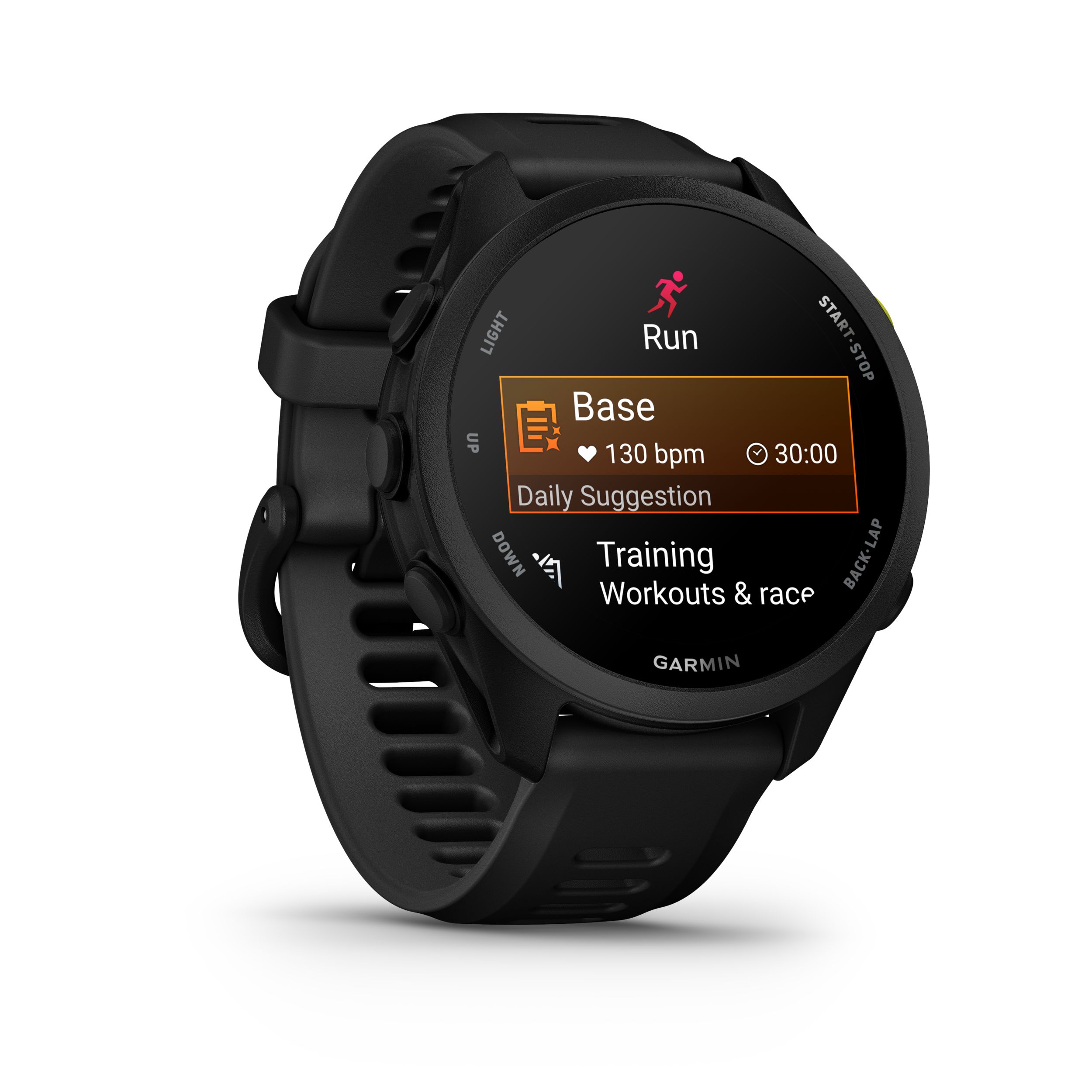 Garmin Forerunner® 70 Fitness Watch Front_Angled_Right