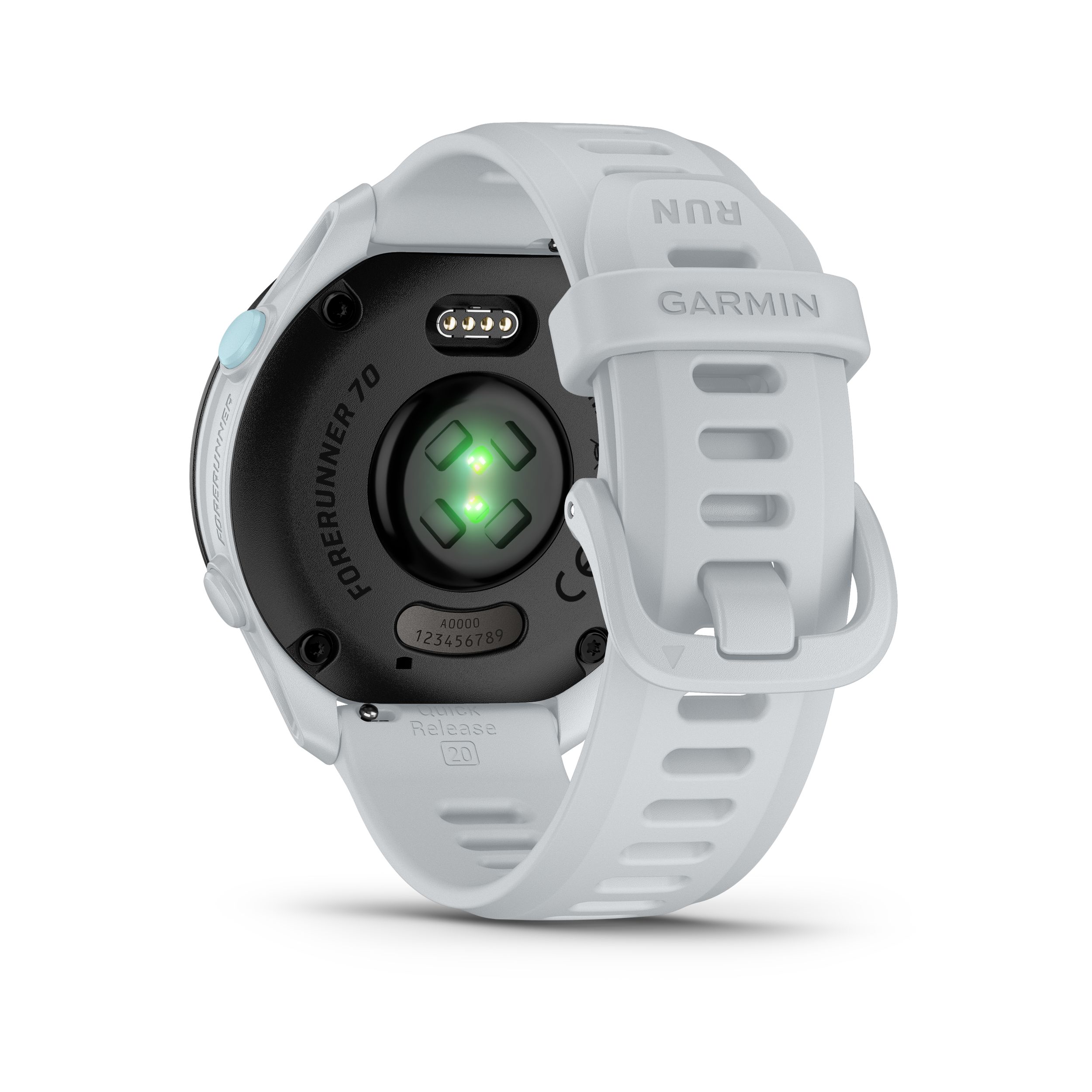 Garmin Forerunner® 70 Fitness Watch Back_Angled_Left