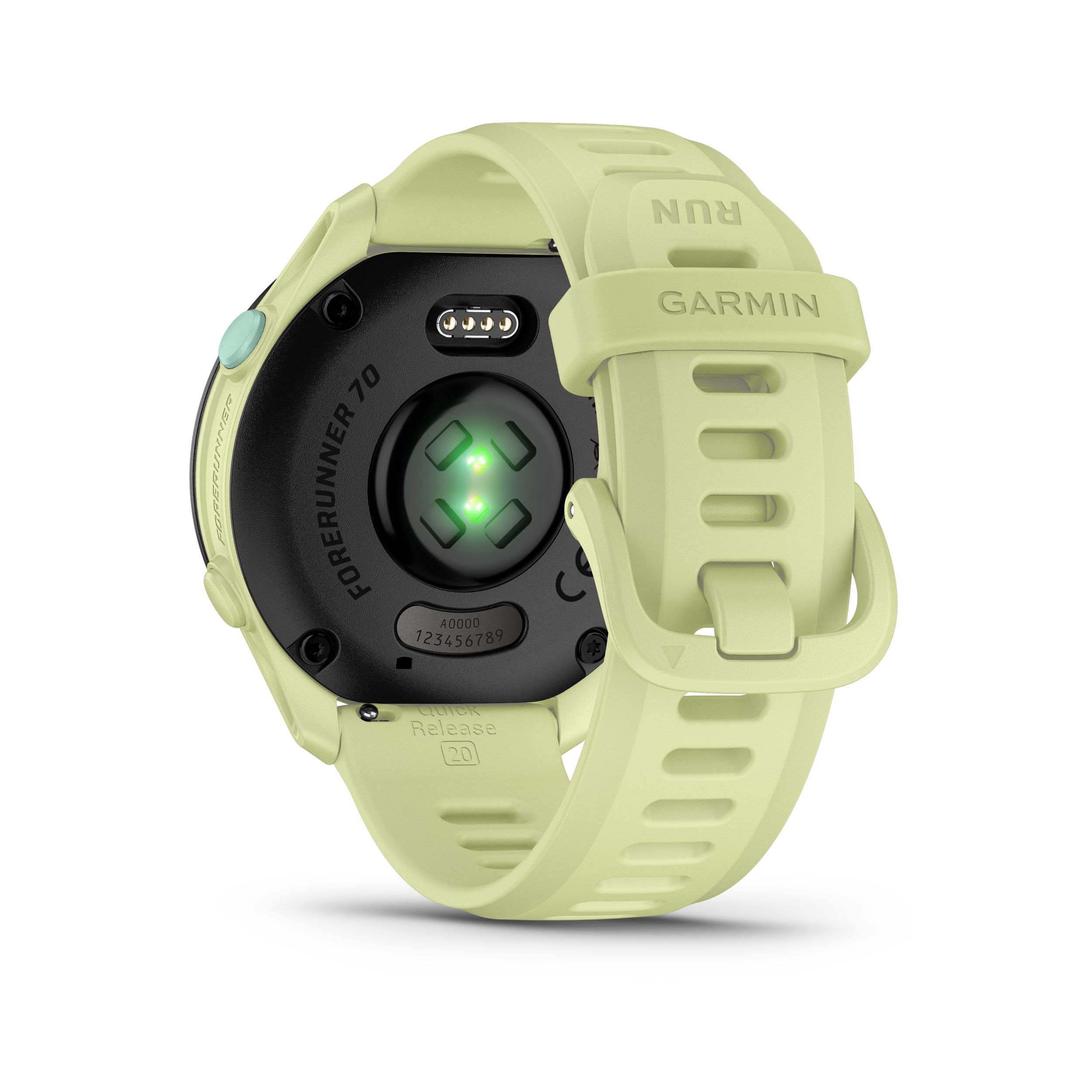 Garmin Forerunner® 70 Fitness Watch Back_Angled_Left