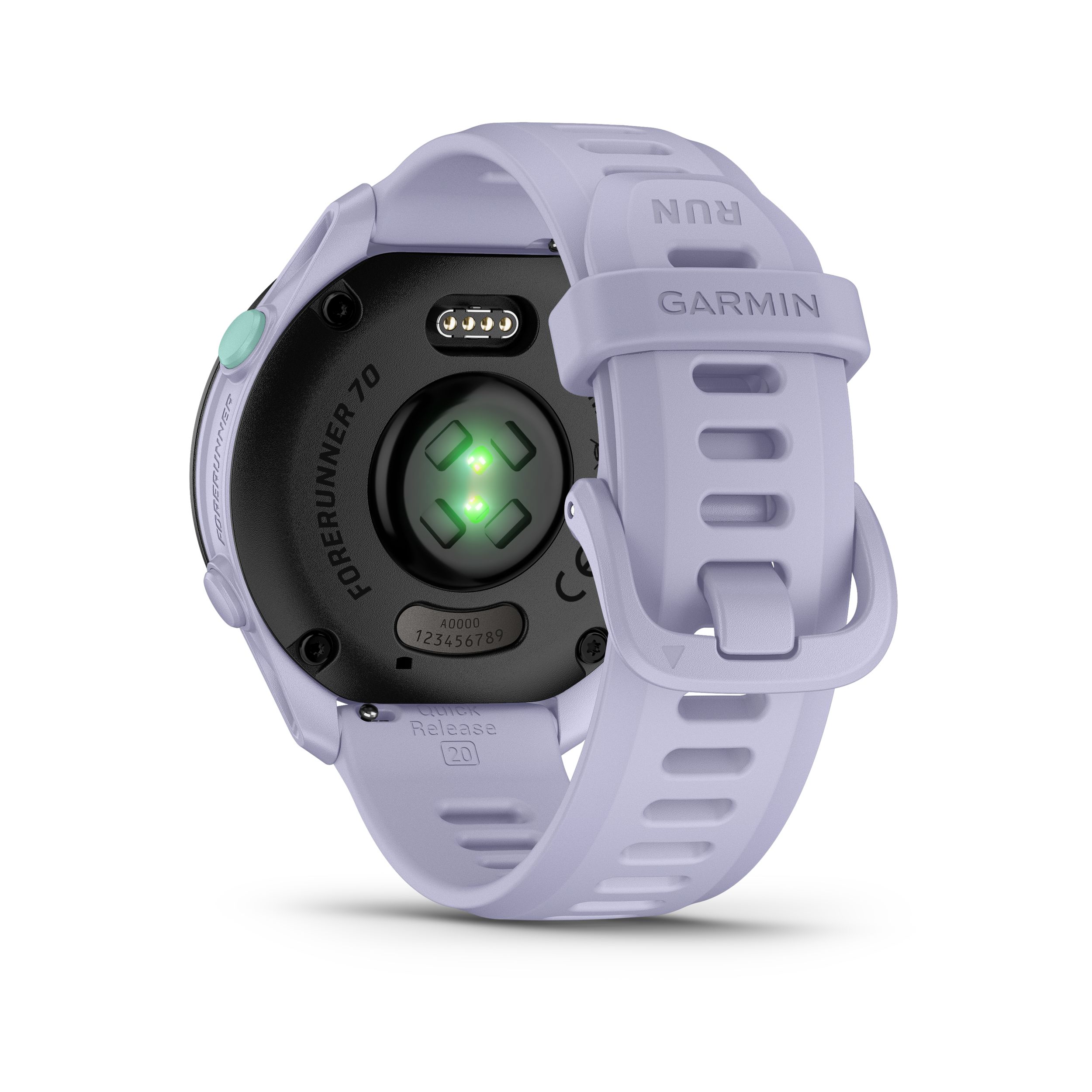 Garmin Forerunner® 70 Fitness Watch Back_Angled_Left