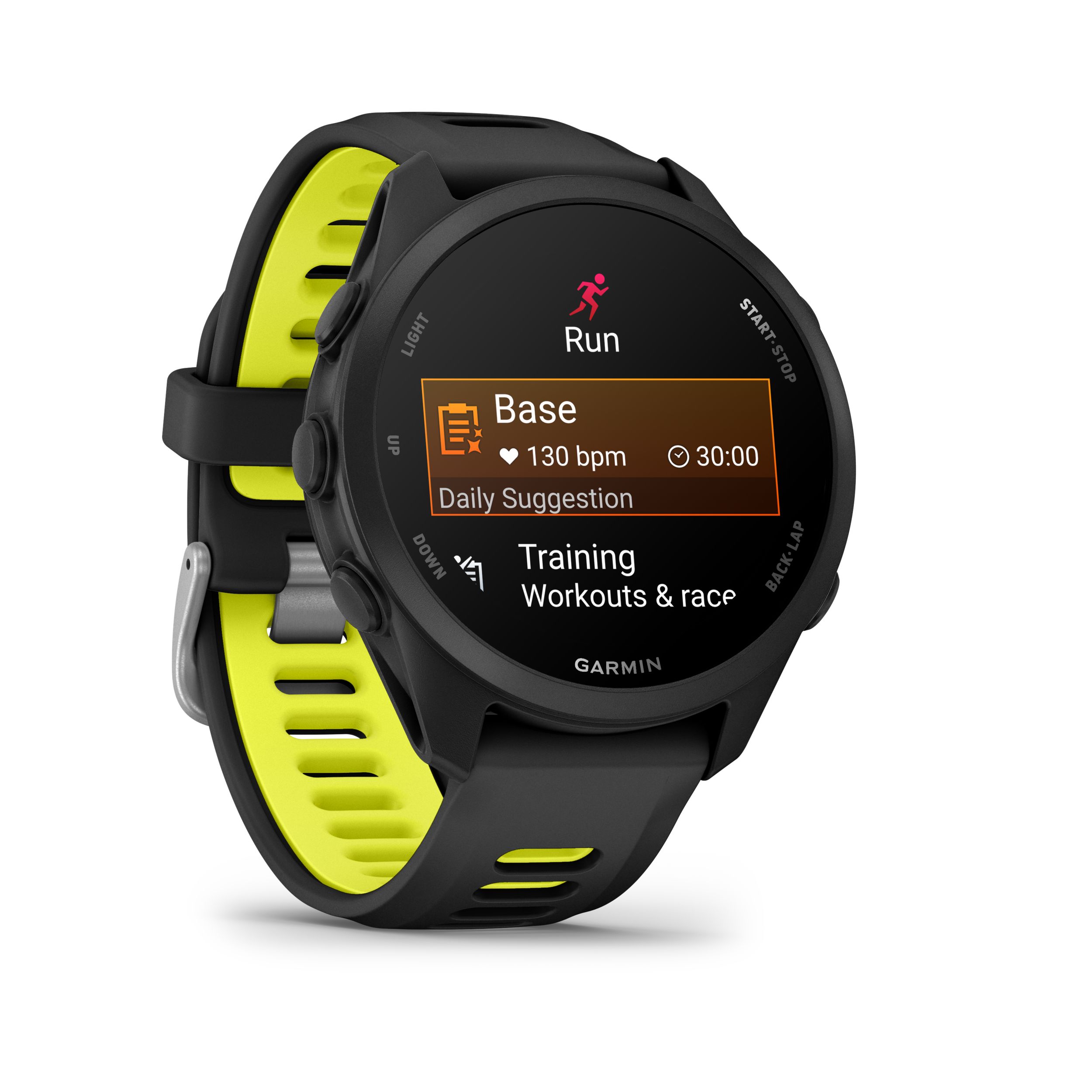 Garmin Forerunner® 170 Music Fitness Watch Front_Angled_Right