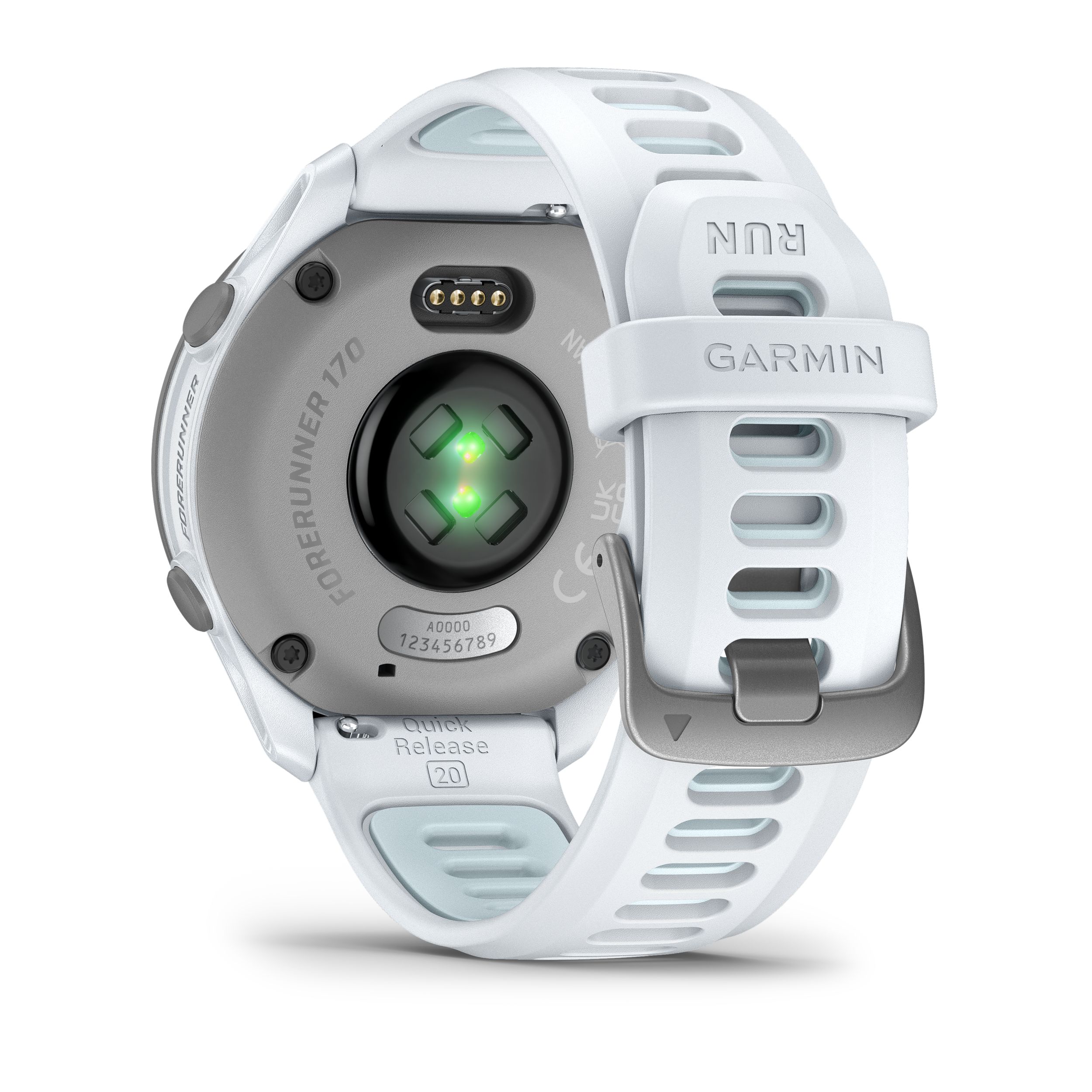 Garmin Forerunner® 170 Music Fitness Watch Back_Angled_Left