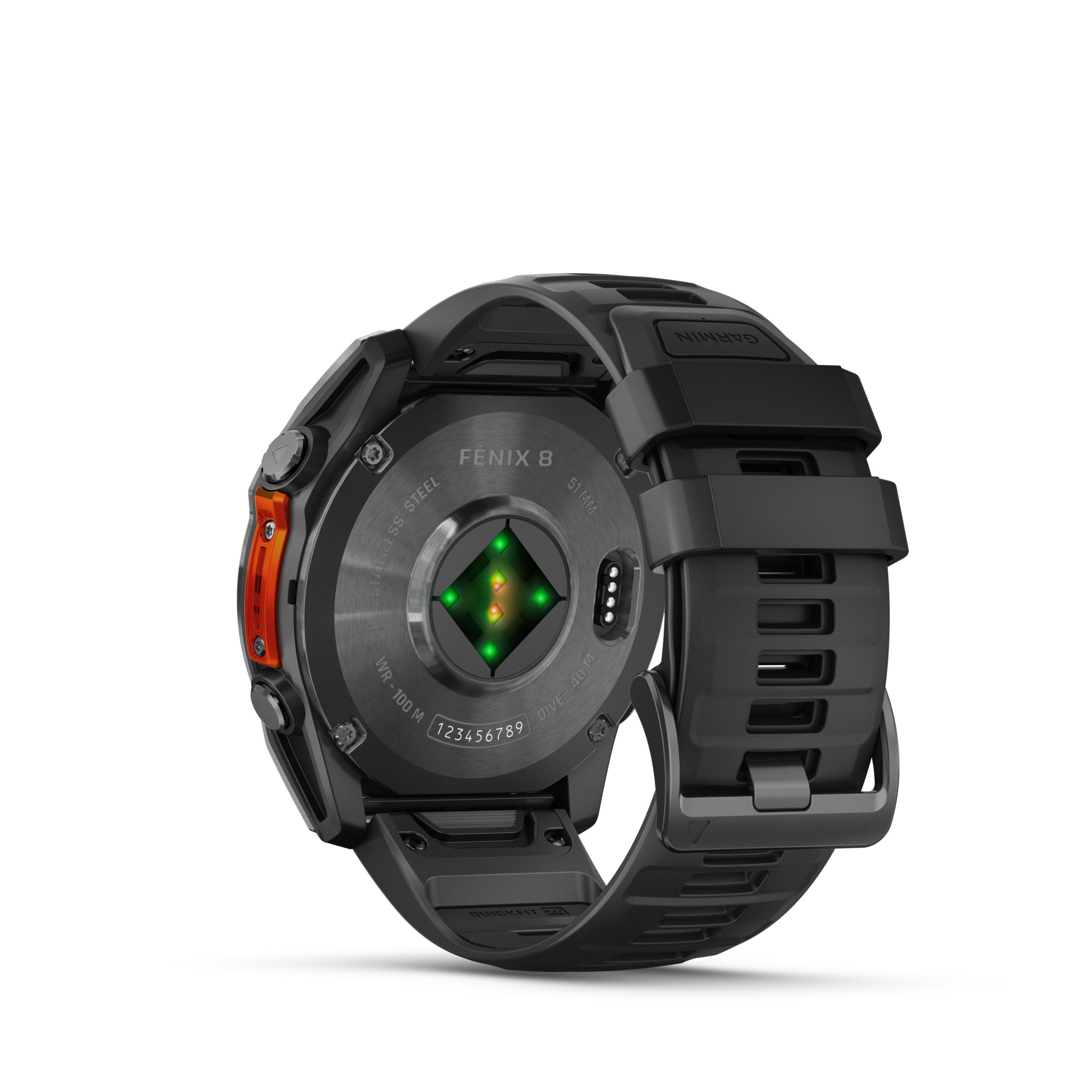 Garmin Fenix® 8  51 mm Fitness Watch Back_Angled_Left