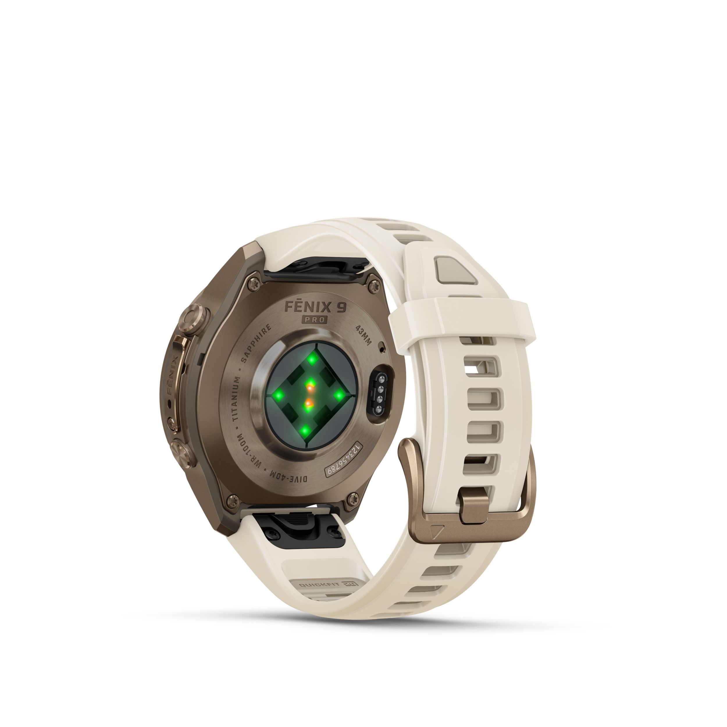 Garmin Fenix® 9 Pro 43 mm Fitness Watch Back_Angled_Left