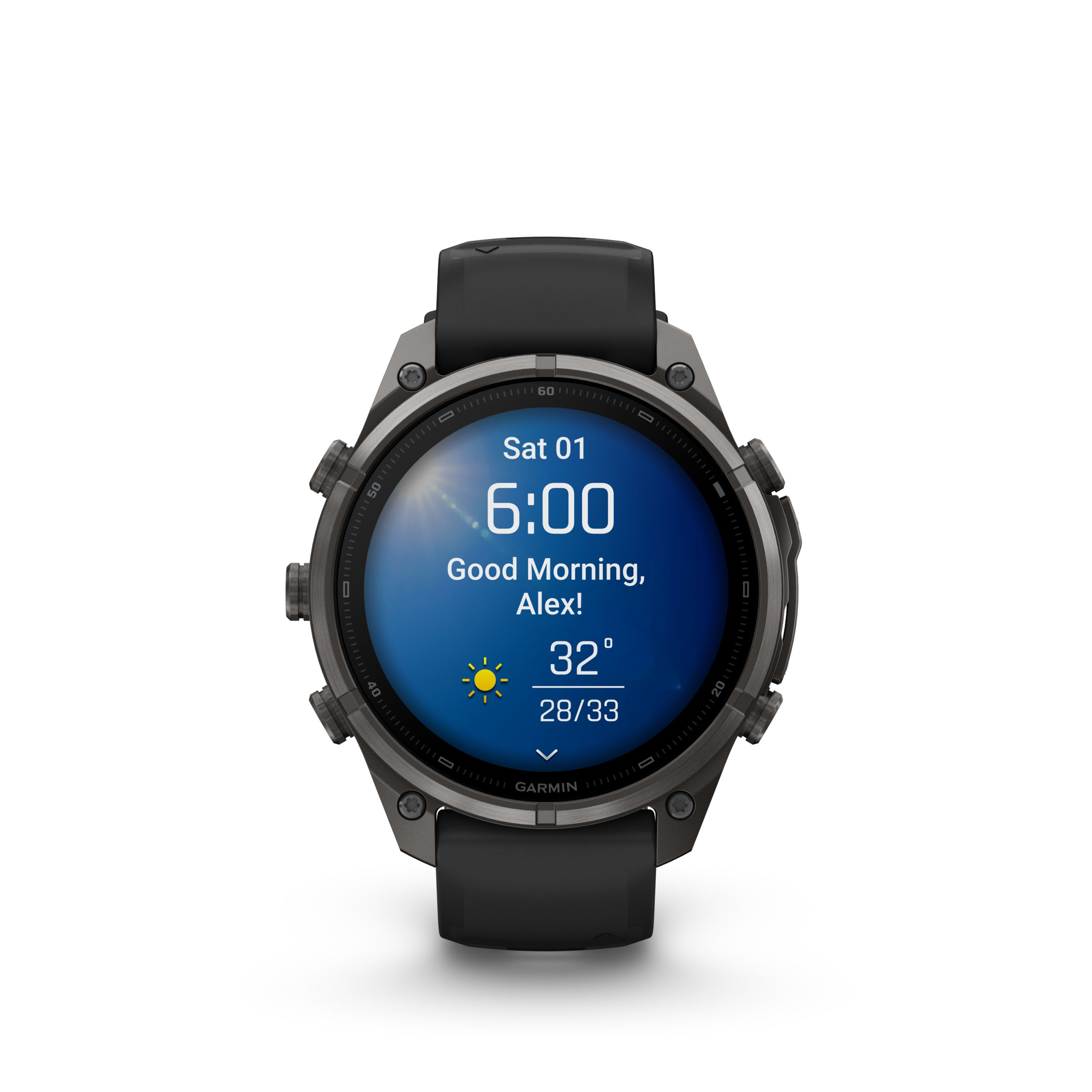 Garmin Fenix® 9 Pro 47 mm Fitness Watch Front_Flat