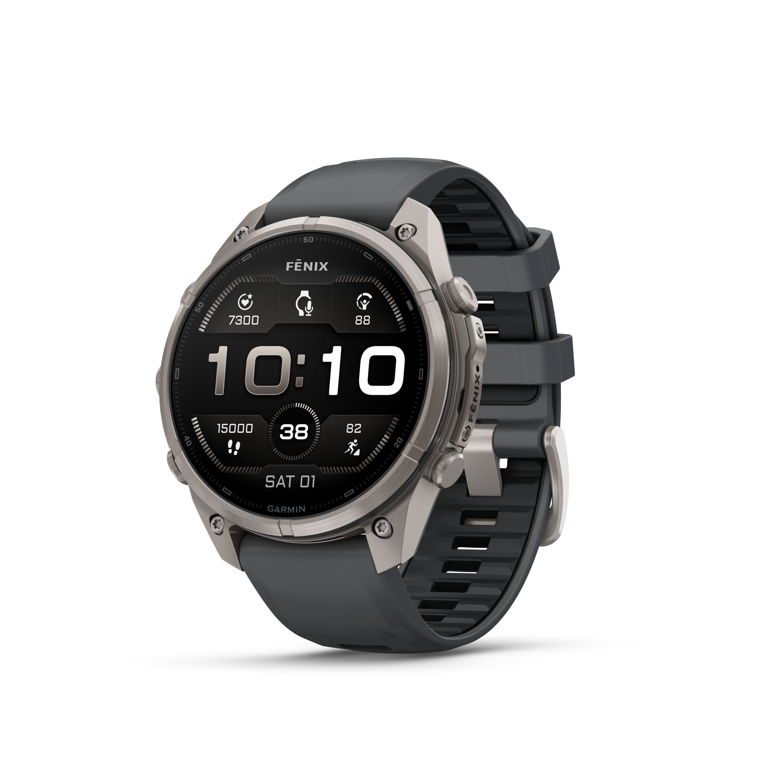 Garmin Fenix® 9 Pro 47 mm Fitness Watch Front_Angled_Left