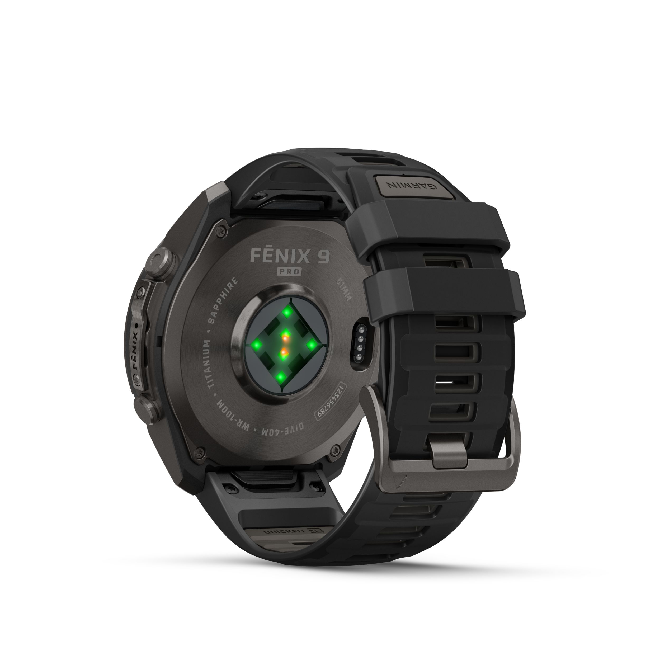 Garmin Fenix® 9 Pro 51 mm Fitness Watch Back_Angled_Left