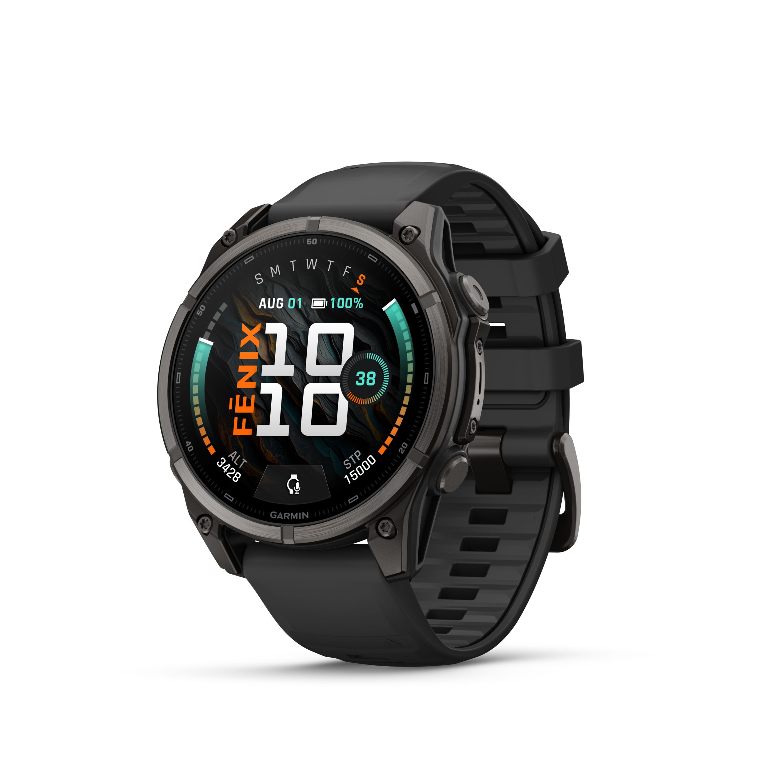 Garmin Fenix® 9 47 mm Fitness Watch Front_Angled_Left