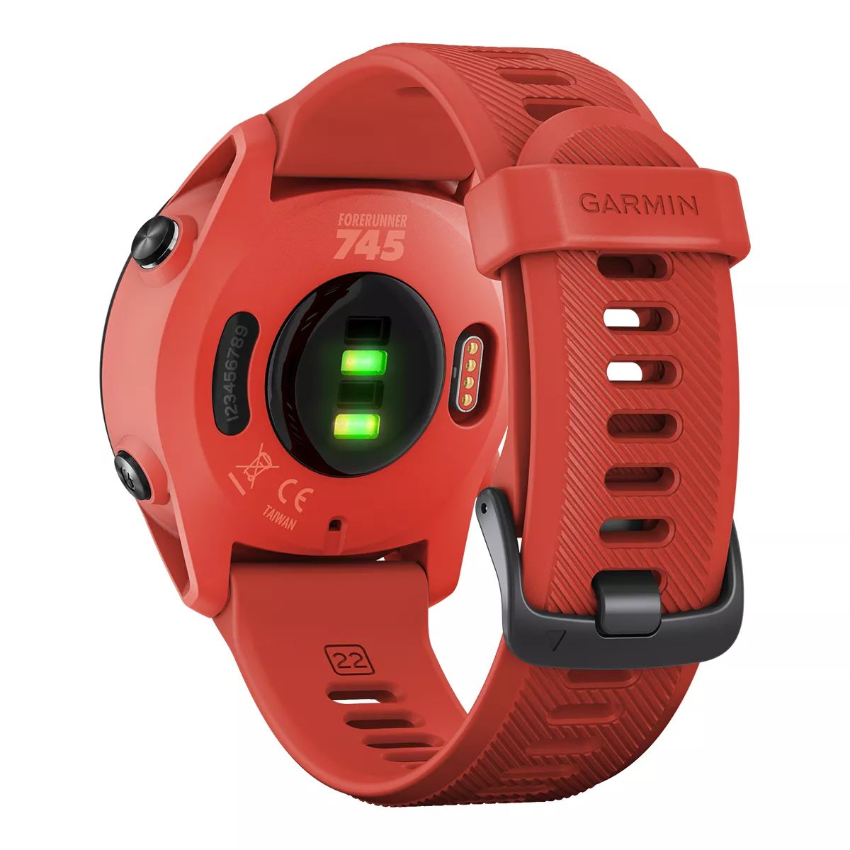 Garmin Forerunner® 745 Fitness Watch Back_Angled_Left