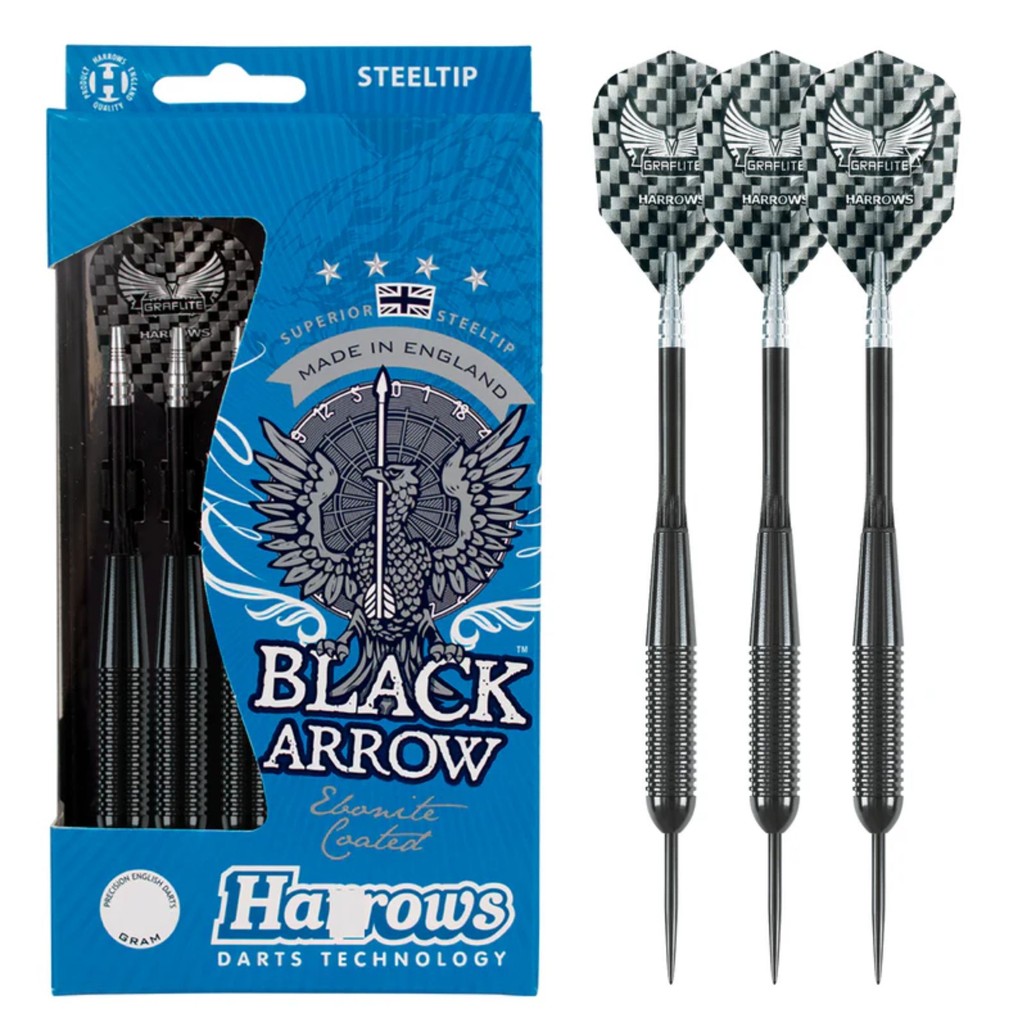 Harrows Black Arrow Brass Darts - 3 Pack