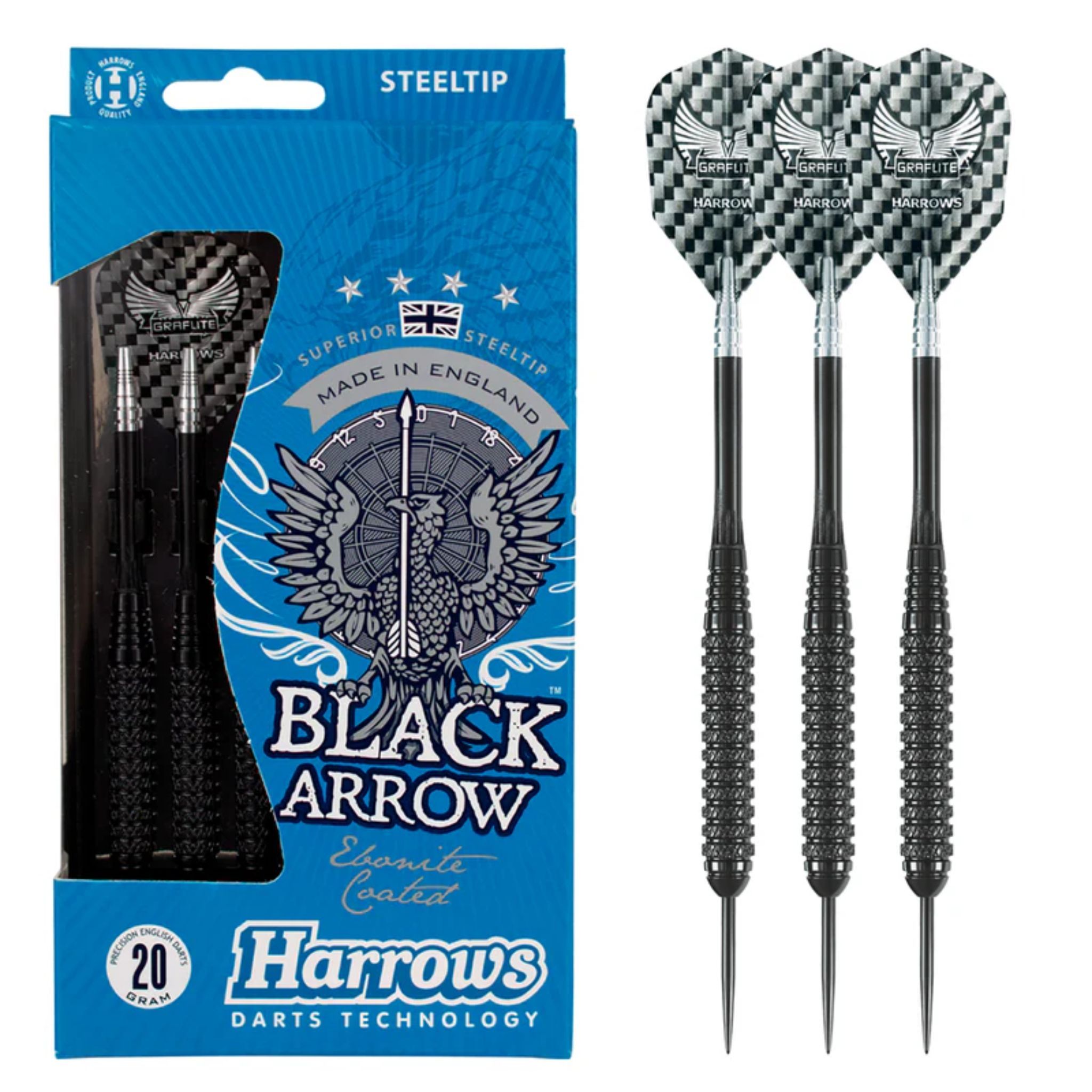 Harrows Black Arrow Brass Darts - 3 Pack