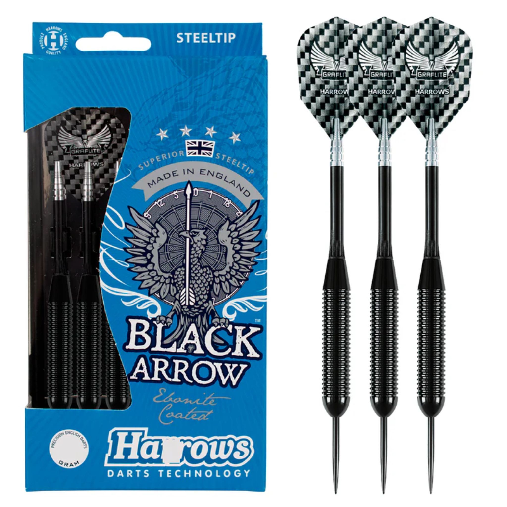 Harrows Black Arrow Brass Darts - 3 Pack