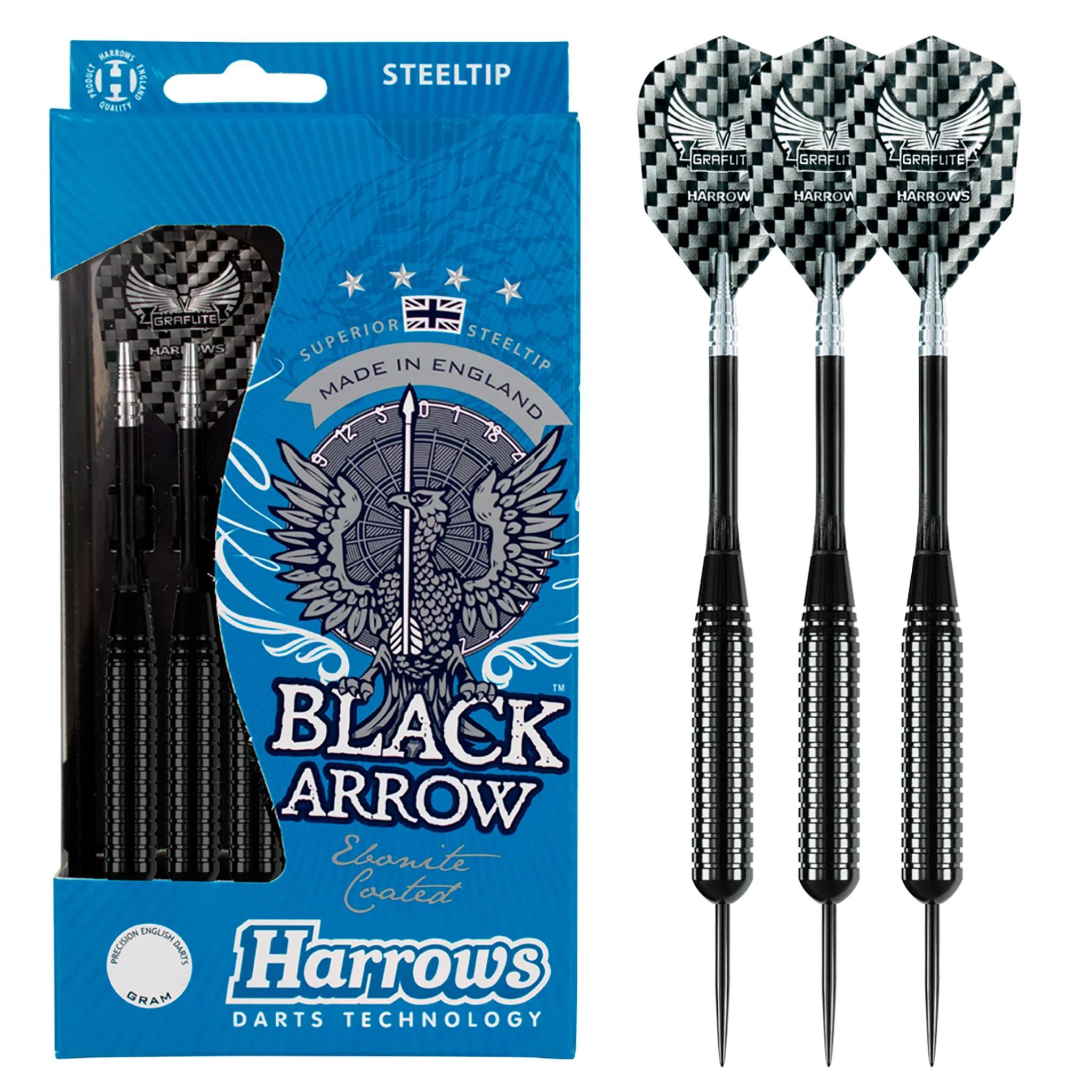 Harrows Black Arrow Brass Darts - 3 Pack