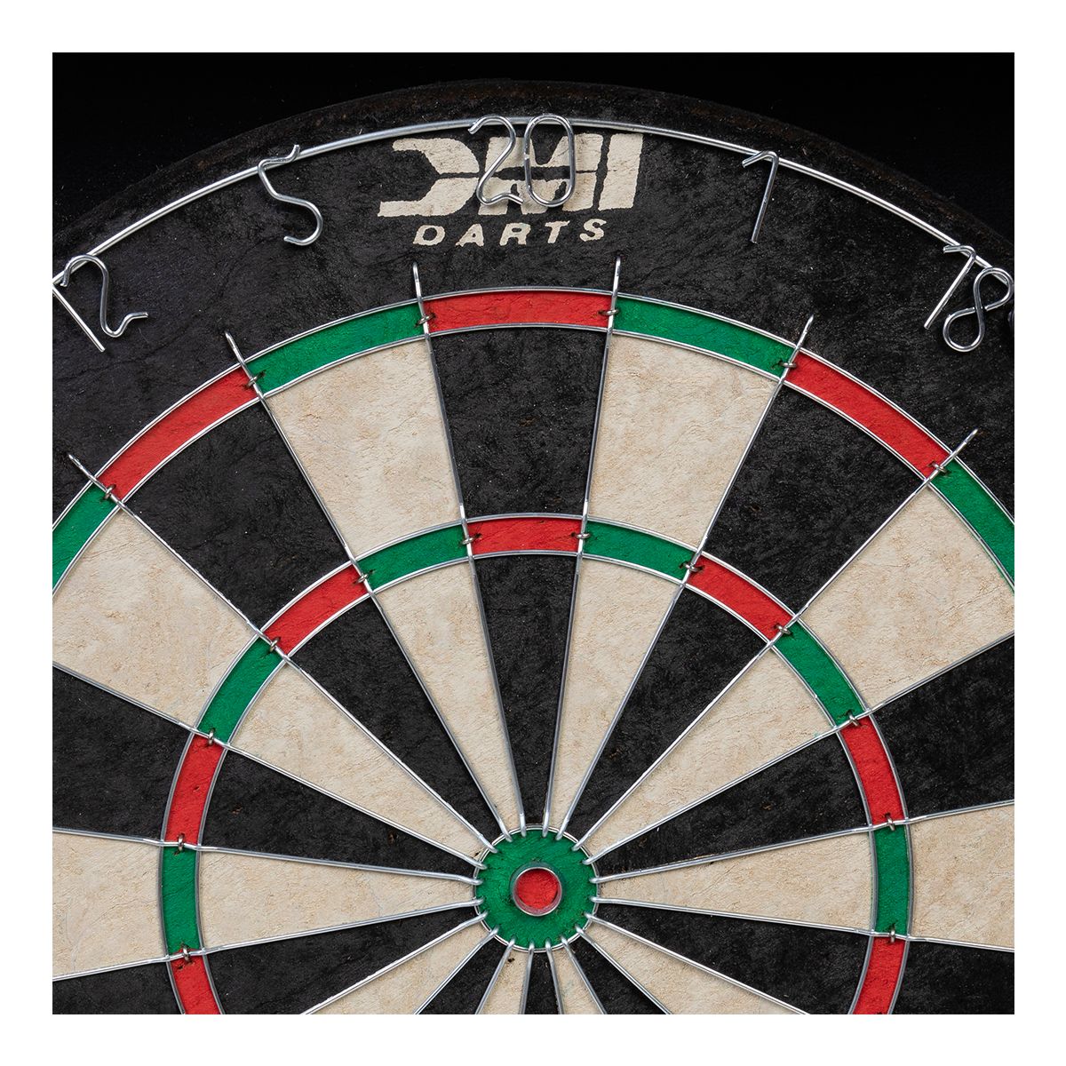 Escalade Rustic Bristle Dartboard Cabinet Set CloseUp