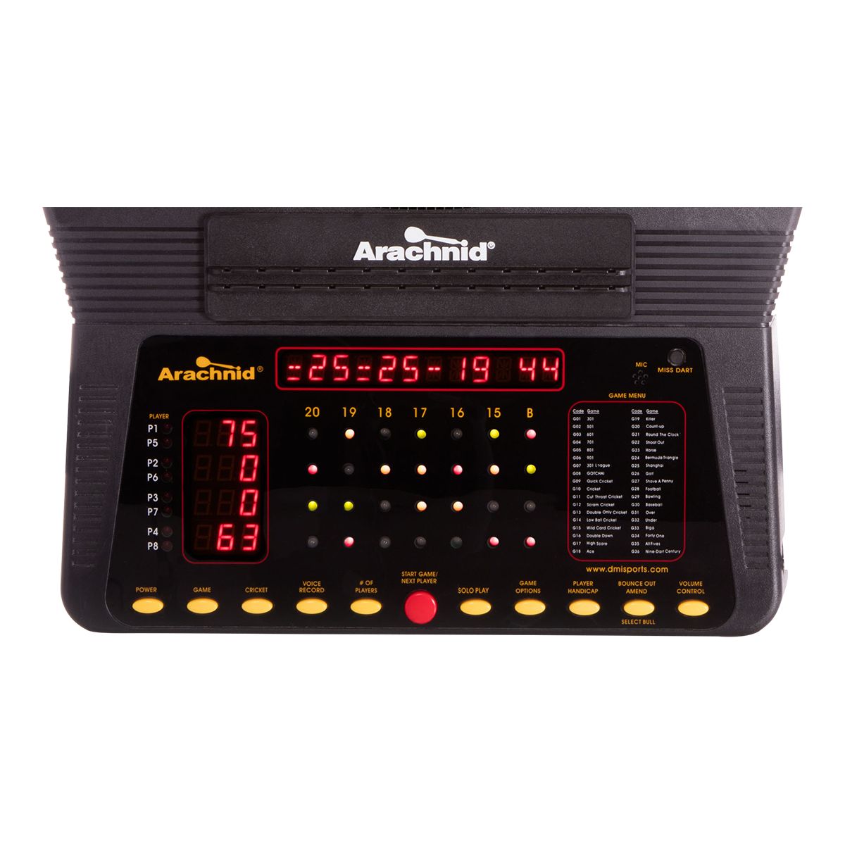 Escalade Cricket Pro 750 Electronic Dartboard CloseUp