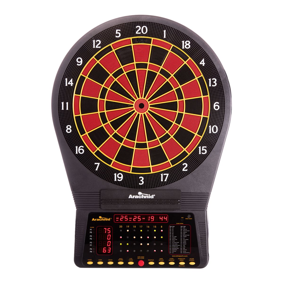 Escalade Cricket Pro 750 Electronic Dartboard Front_Flat