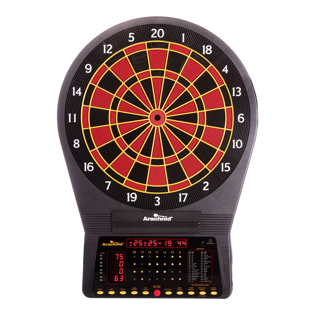 Escalade Cricket Pro 750 Electronic Dartboard Front_Flat
