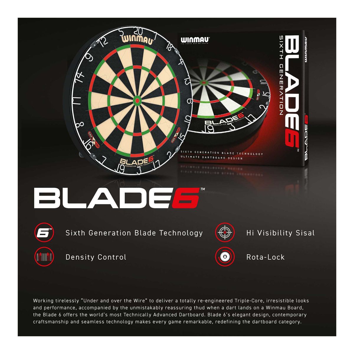 Winmau Blade 6 Dartboard Composite_or_Mixed