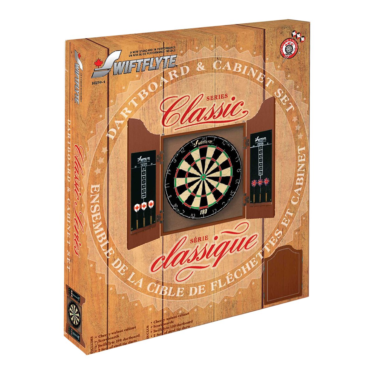 Swiftflyte Classic Darts Cabinet Set Front_Angled_Right
