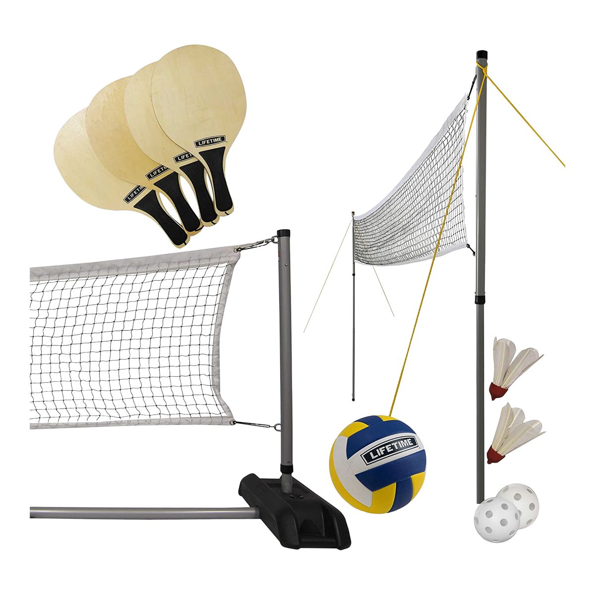 Image of Lifetime Volleyball Badminton and Paddleball 3 Sport Set