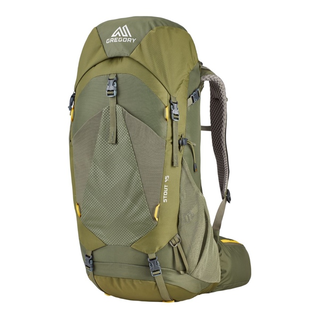 Gregory Stout 45L Backpack Front_Angled_Left