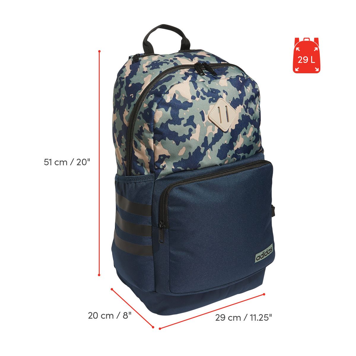 adidas Unisex Classic 3-Stripe Backpack