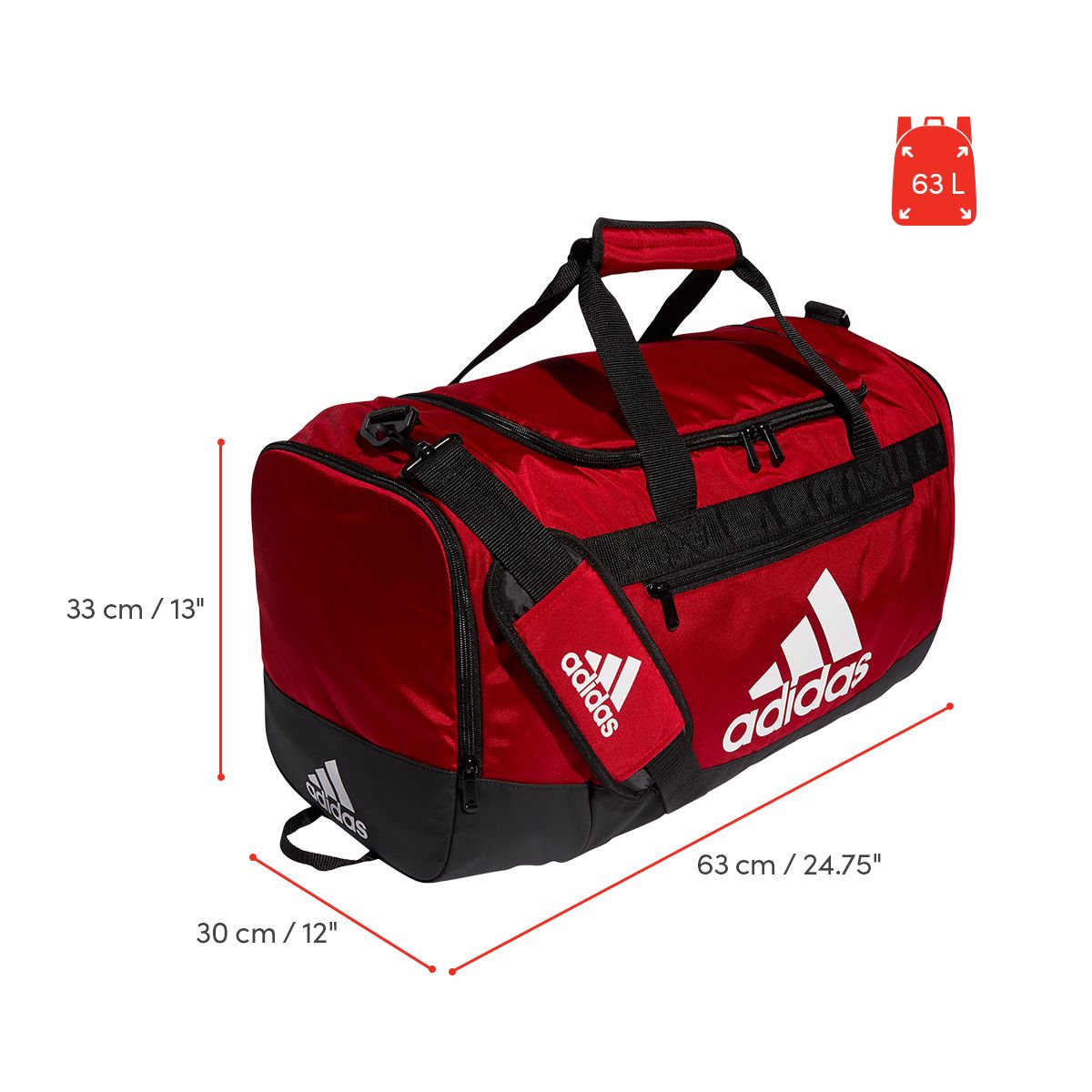 adidas Defender IV Duffel Bag, Medium, Water Resistant