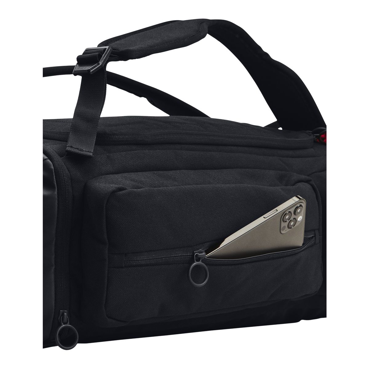 Under Armour Project Rock Duffle Backpack Bag CloseUp