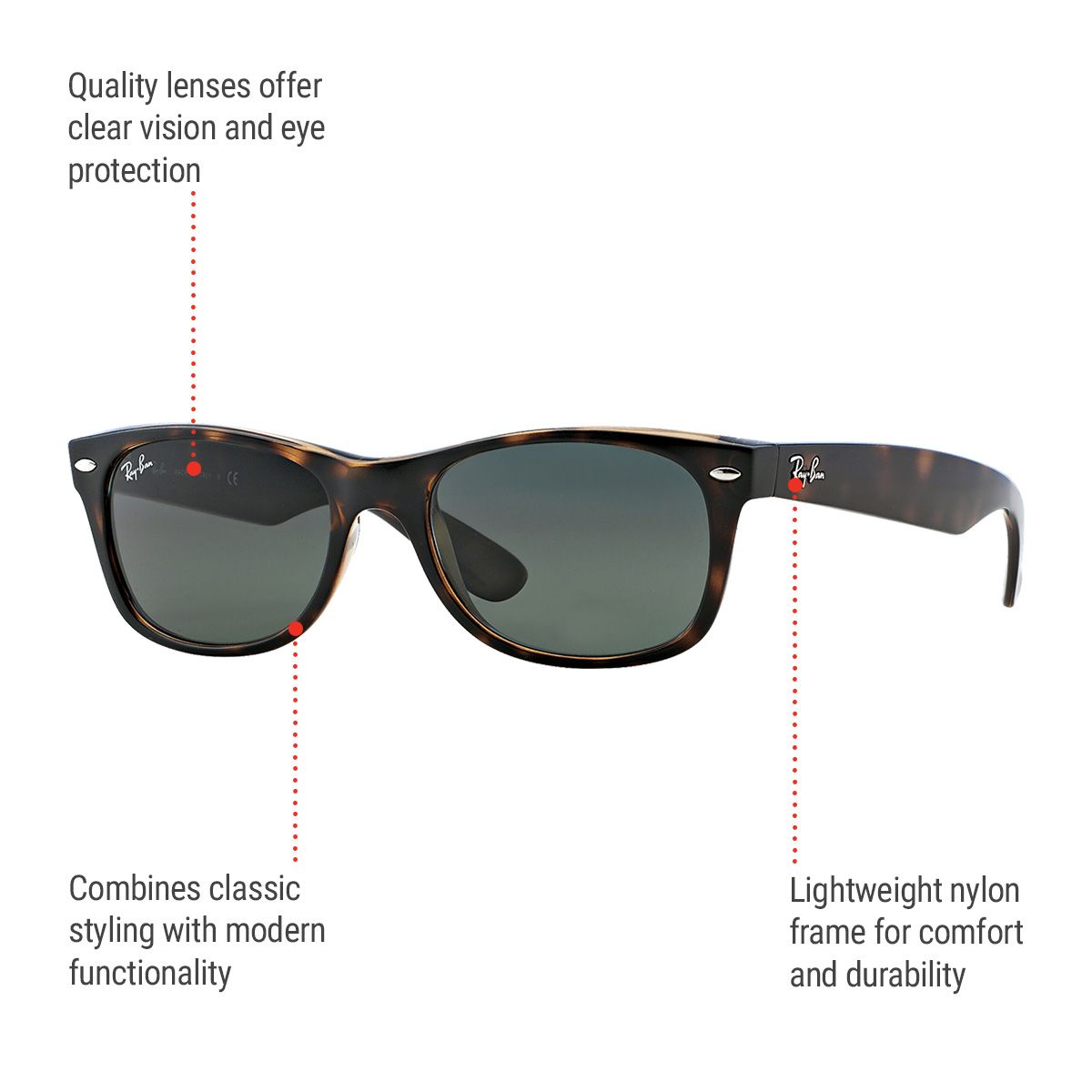 Ray Ban Unisex New Wayfarer Sunglasses