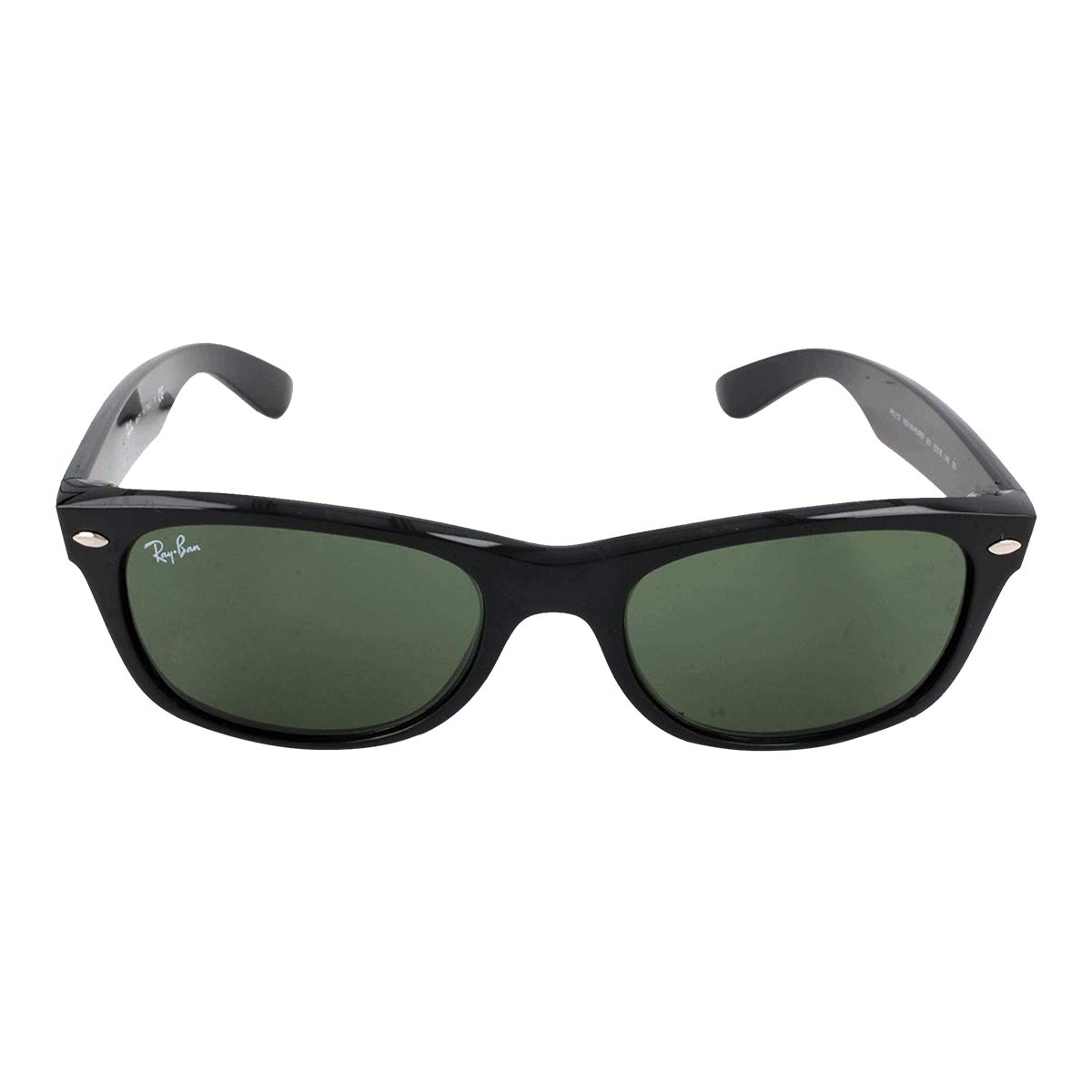 Image of Ray-Ban New Wayfarer Black/Crystal Green G-15Xlt Sunglasses