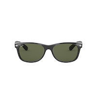 Ray-Ban New Wayfarer Black/Crystal Green G-15XLT Sunglasses Front_Flat