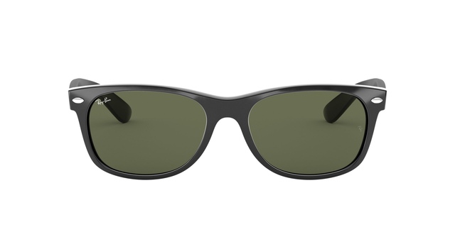 Ray-Ban New Wayfarer Black/Crystal Green G-15XLT Sunglasses