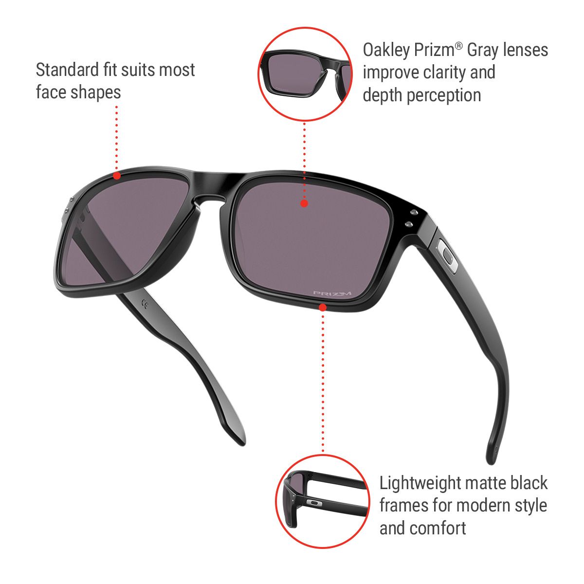 Oakley Unisex Holbrook Wayfarer Sunglasses