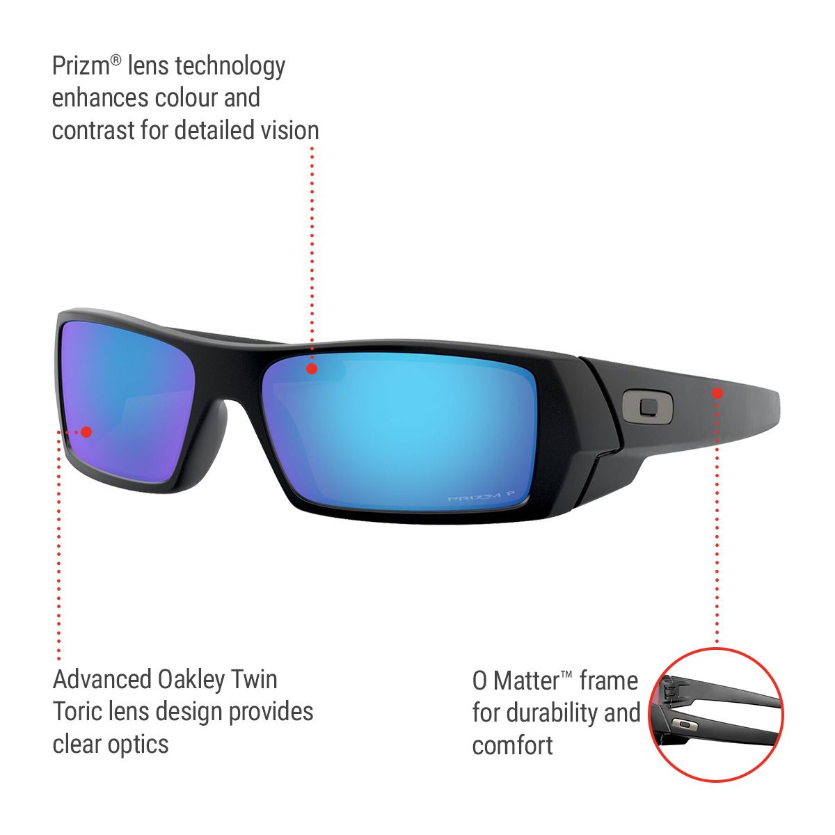 Oakley Unisex Gascan® Wrap Sunglasses