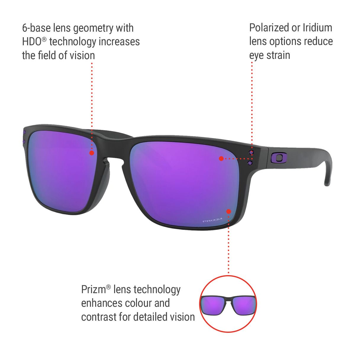 Oakley Men's/Women's Holbrook Wayfarer Sunglasses