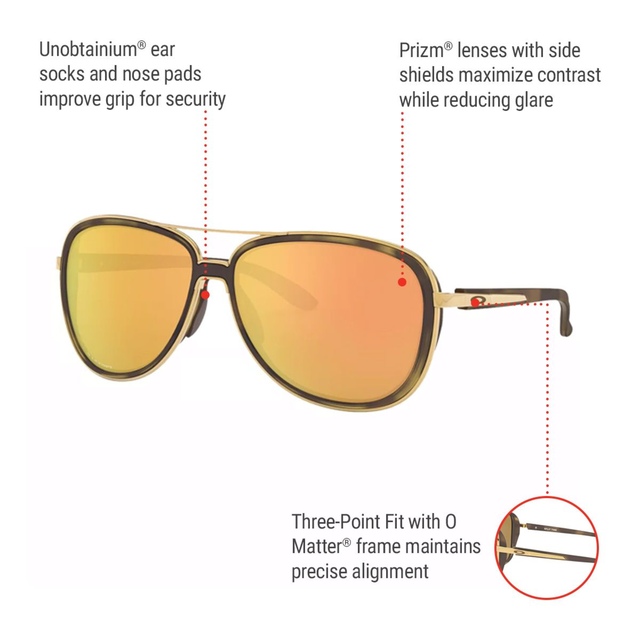 Oakley Women's Split Time Aviator Sunglasses