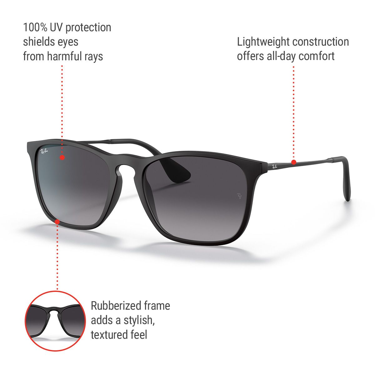 Ray-Ban Unisex Chris Sunglasses