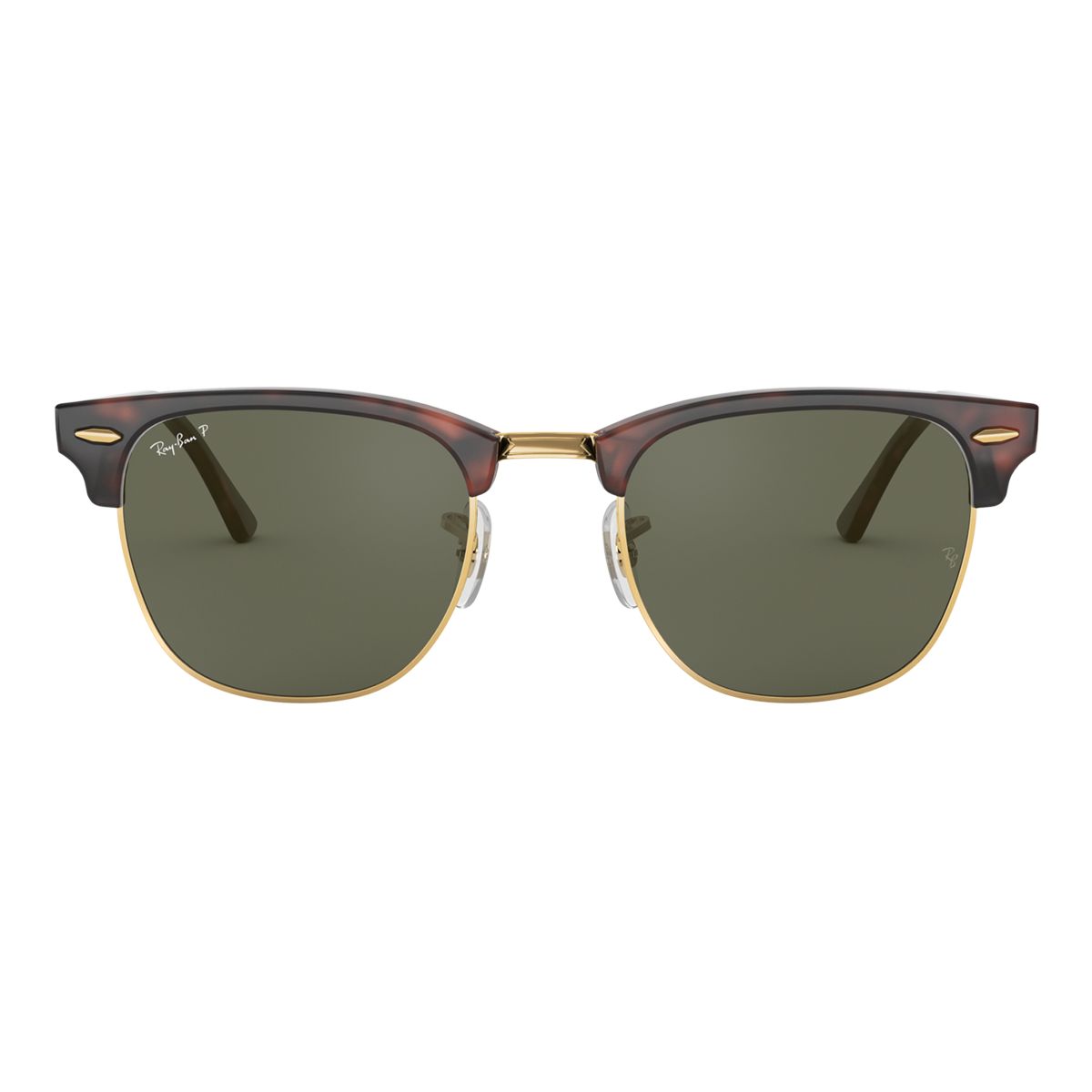 Image of Ray Ban Men's/Women's Clubmaster Browline Sunglasses Polarized