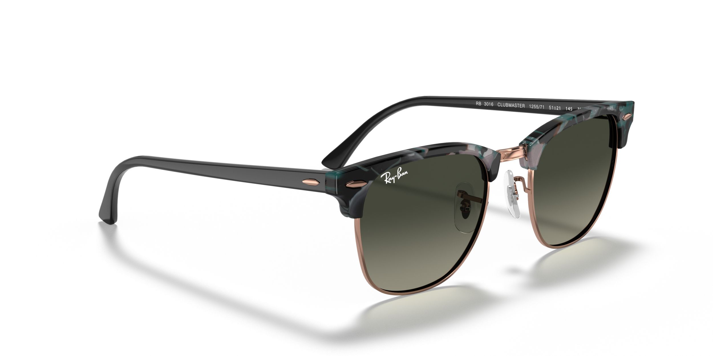 Ray Ban Unisex Clubmaster Browline Sunglasses