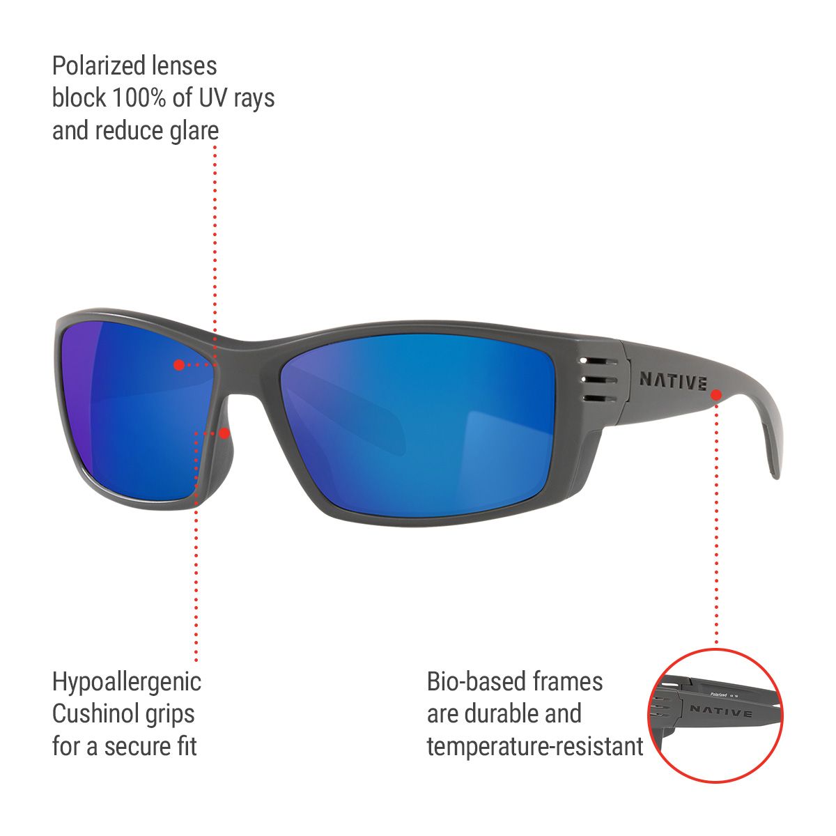 Native Unisex Raghorn Sunglasses